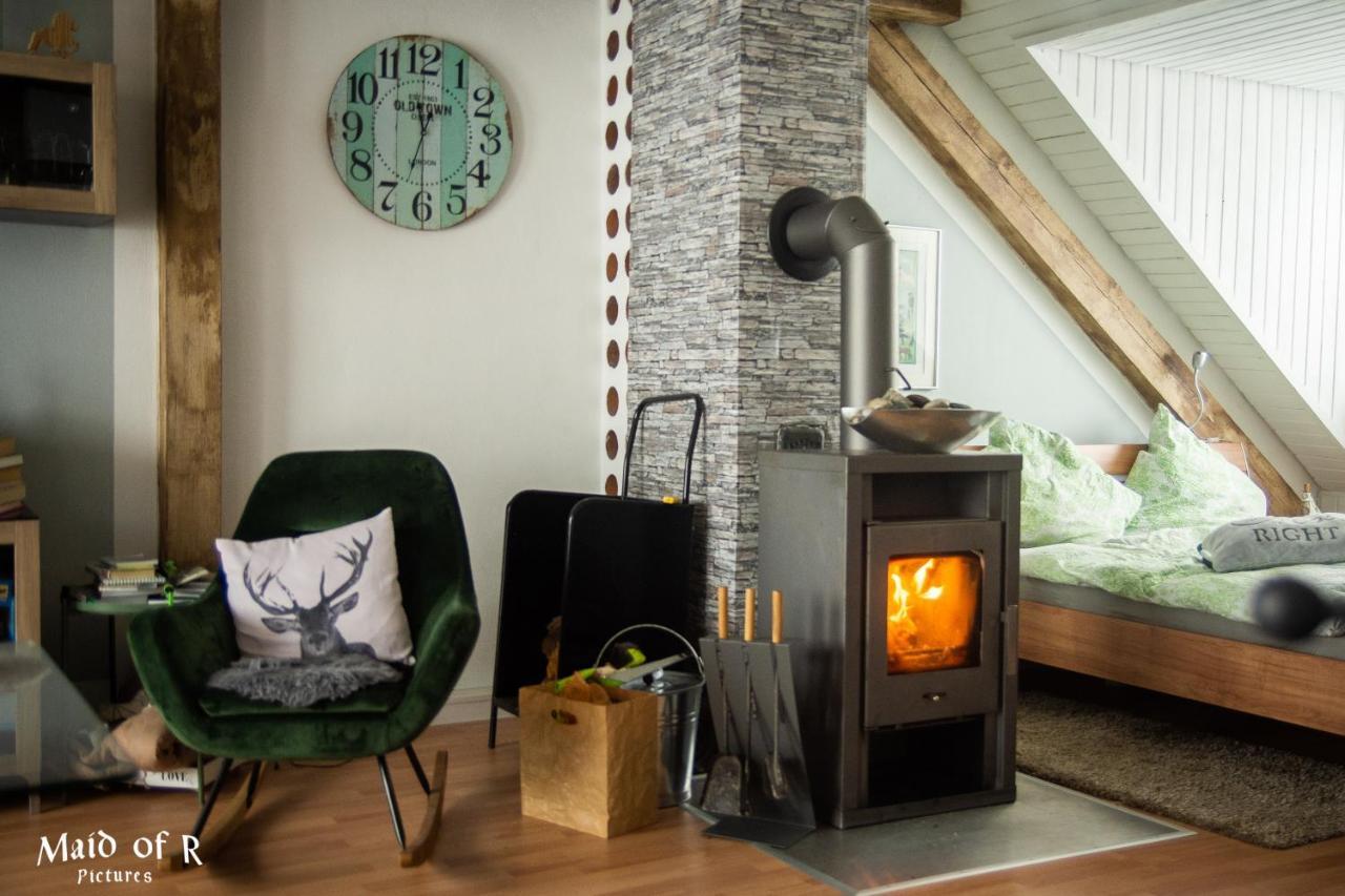 Hof Vierzehnender Im Hohen Venn - 70Qm Fachwerk-Studio - Grosses Wohn-Schlafzimmer Mit Dachterrasse Und Kaminofen - Separate Kueche - Perfekt Fuer Paare - Monschau - Eifel - Hunde Willkommen - Islandpferde Экстерьер фото